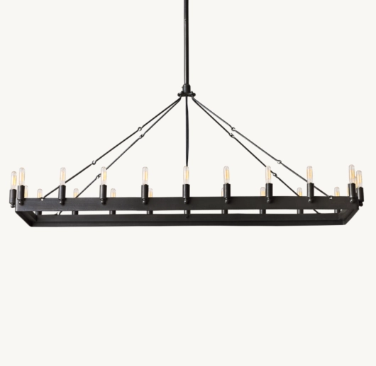 CAMINO VINTAGE FILAMENT RECTANGULAR CHANDELIER 52