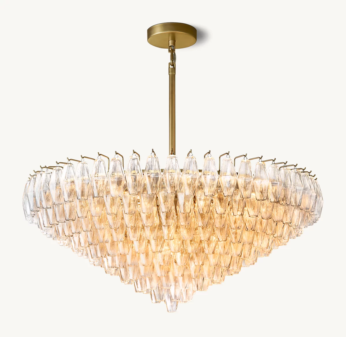 CHIARA CLEAR GLASS TIERED ROUND CHANDELIER 47