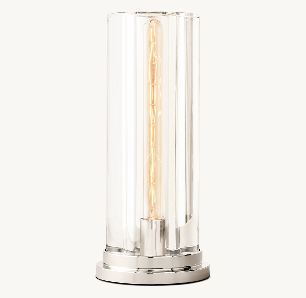 SAVILE CYLINDRICAL TABLE LAMP - Polished Nickel