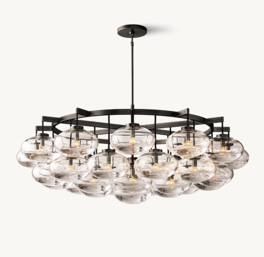CABRETTE CLEAR GLASS ROUND CHANDELIER 60