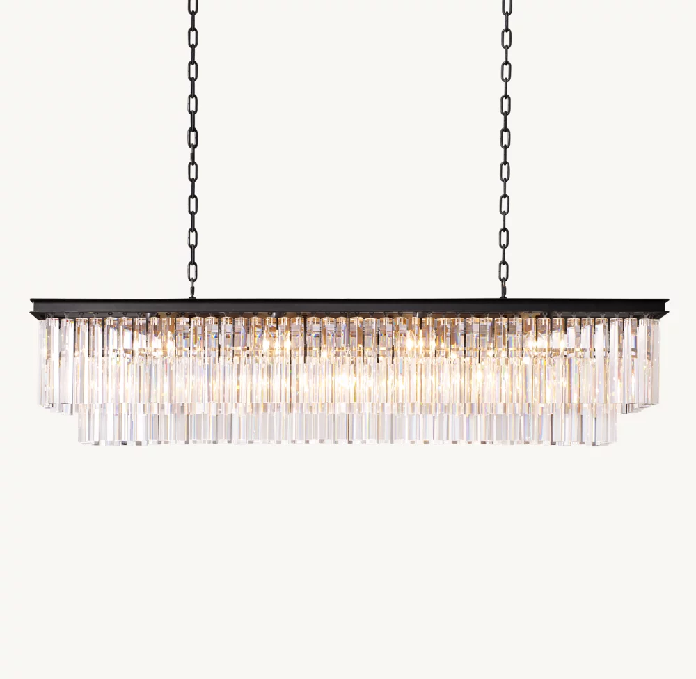 1920S ODEON RECTANGULAR CHANDELIER 59