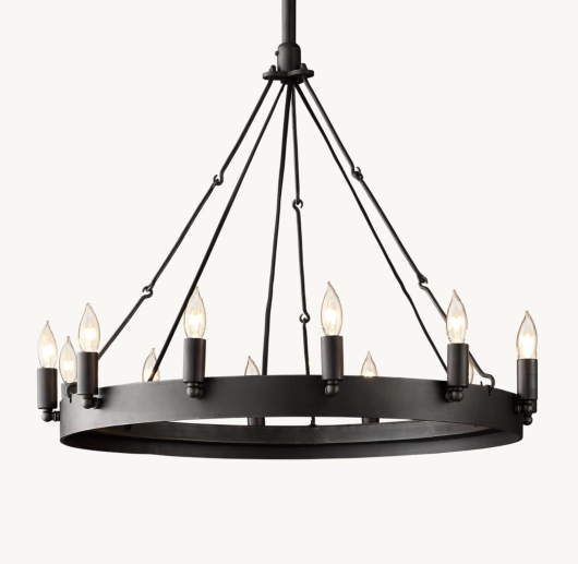 CAMINO VINTAGE CANDELABRA ROUND CHANDELIER 26