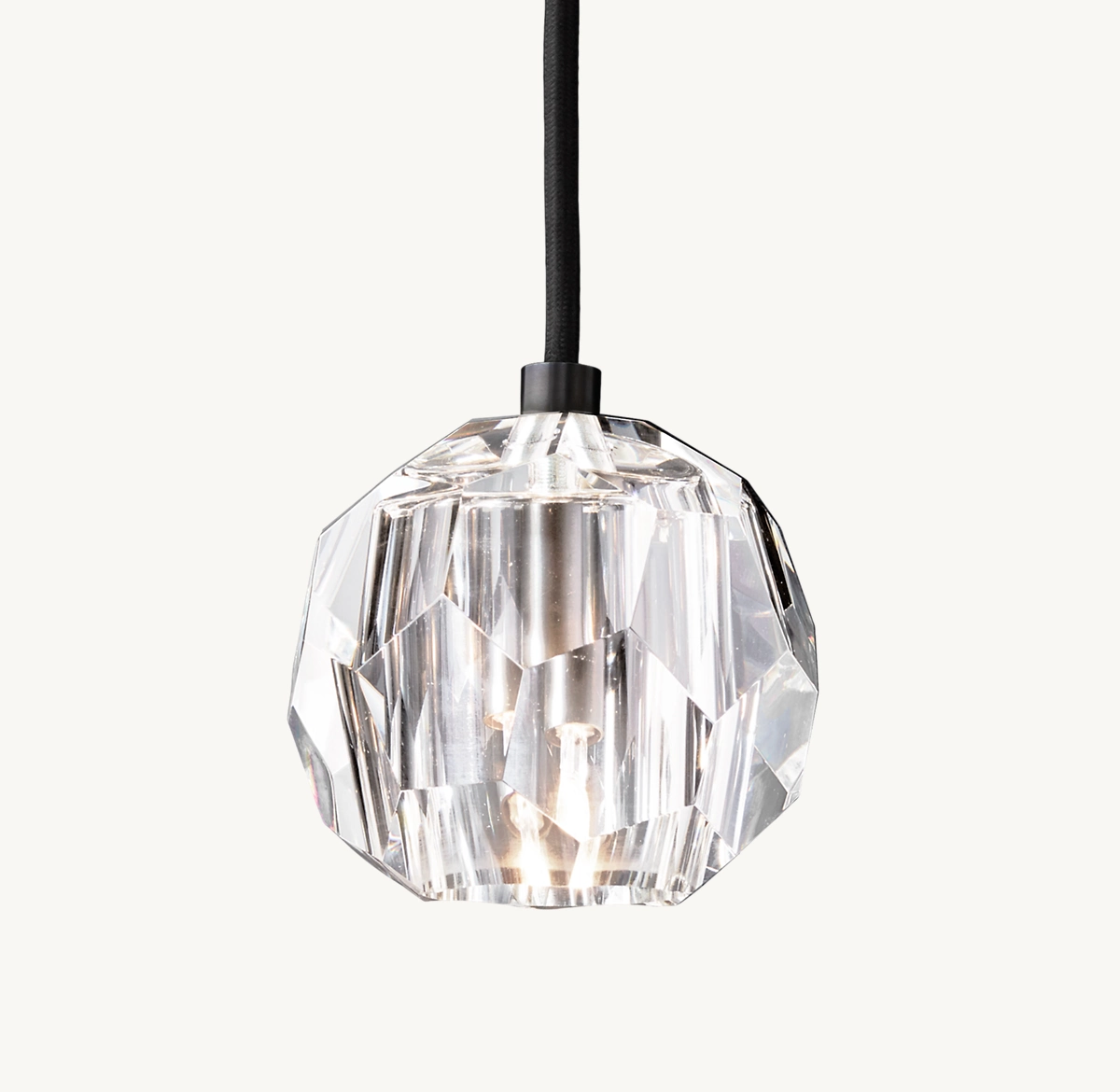BOULE DE CRISTAL CLEAR GLASS CORD PENDANT - Bronze