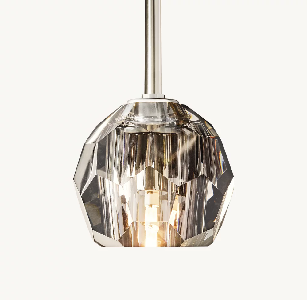 BOULE DE CRISTAL SMOKE GLASS ROD PENDANT - Image 1