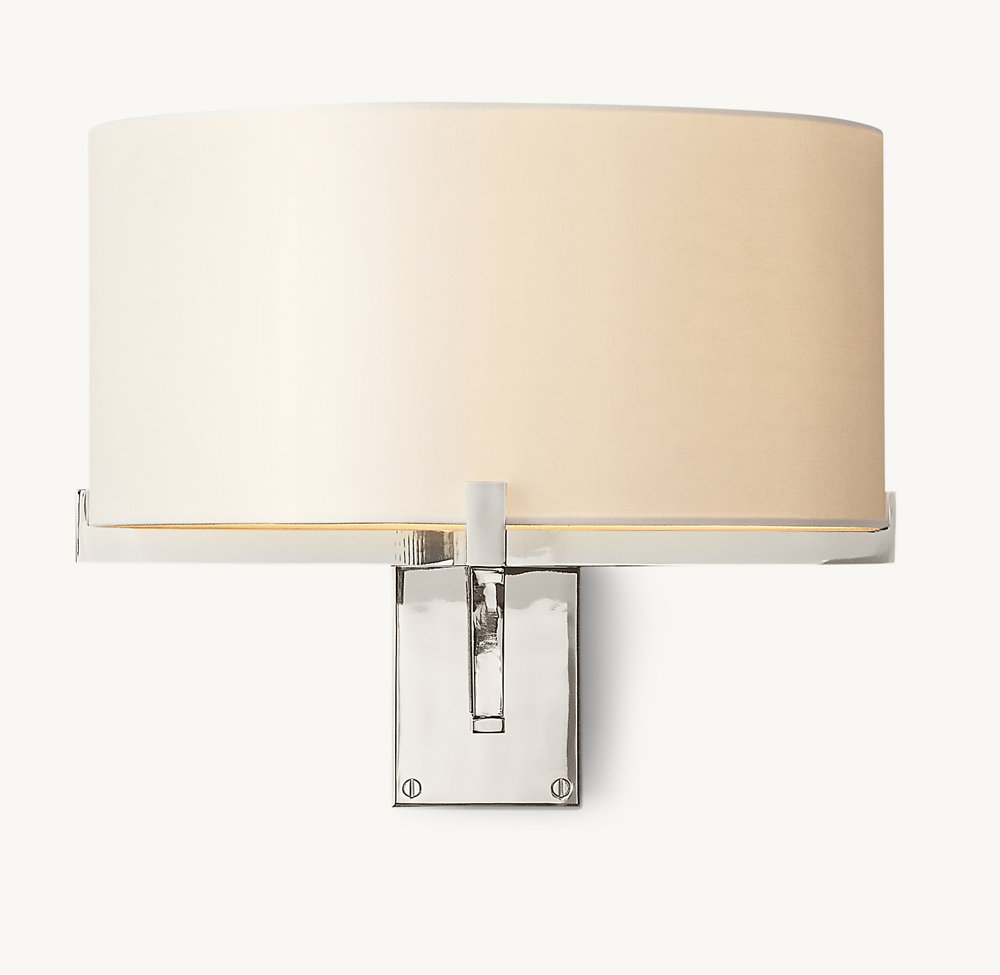 PAUILLAC DRUM SHADE SWING-ARM SCONCE - Image 1