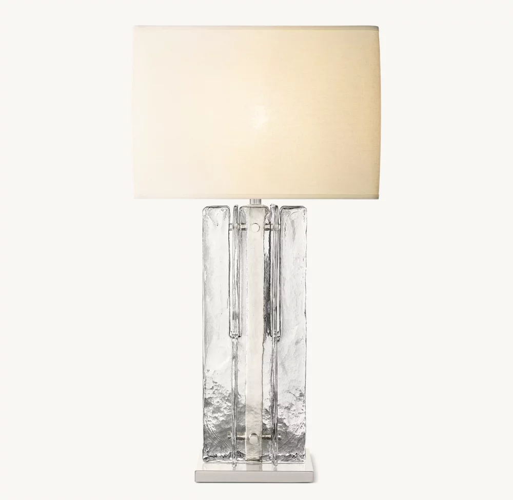 LATTICE CLEAR GLASS TABLE LAMP - Image 4
