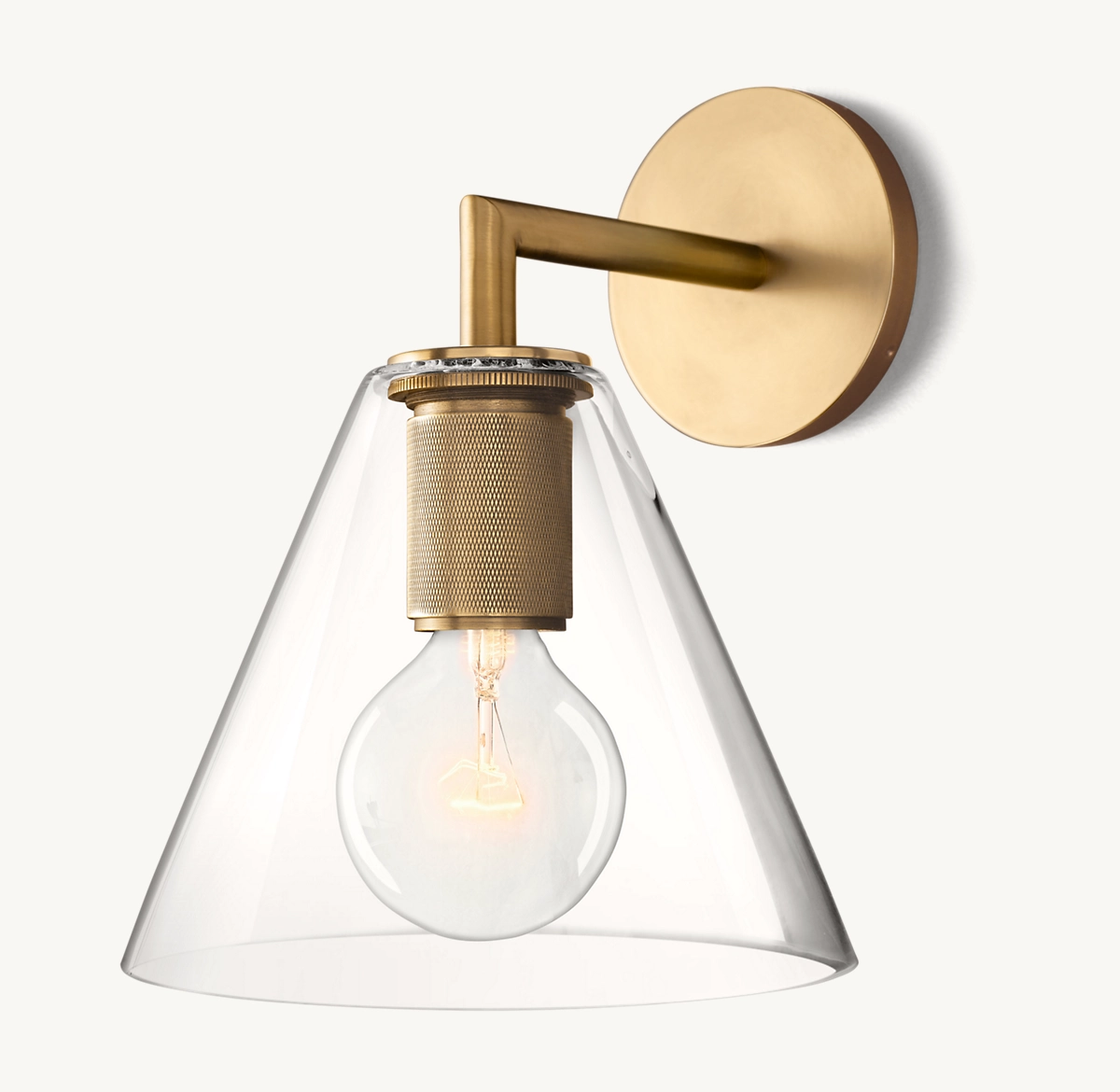 UTILITAIRE FUNNEL SHADE SCONCE - Lacquered Burnished Brass