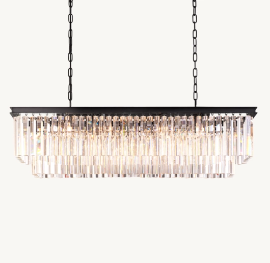 1920S ODEON RECTANGULAR CHANDELIER 49