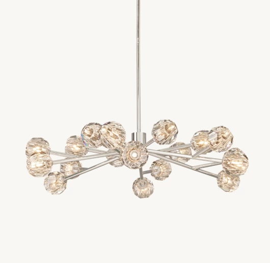 BOULE DE CRISTAL CLEAR GLASS ROUND CHANDELIER 48
