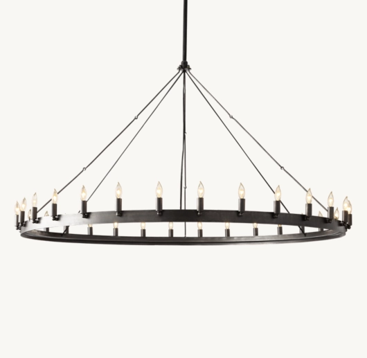 CAMINO VINTAGE CANDELABRA ROUND CHANDELIER 63