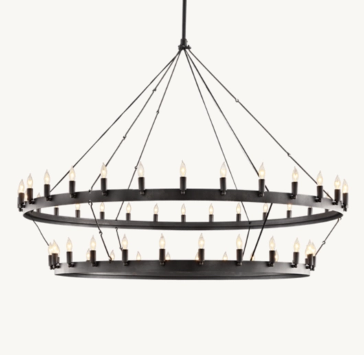 CAMINO VINTAGE CANDELABRA TWO-TIER CHANDELIER 63