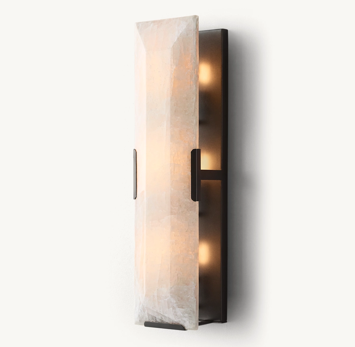 HARLOW CALCITE LINEAR SCONCE - Iron