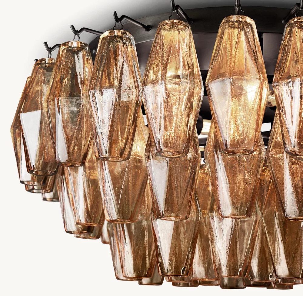 CHIARA SMOKE GLASS FLUSHMOUNT 22