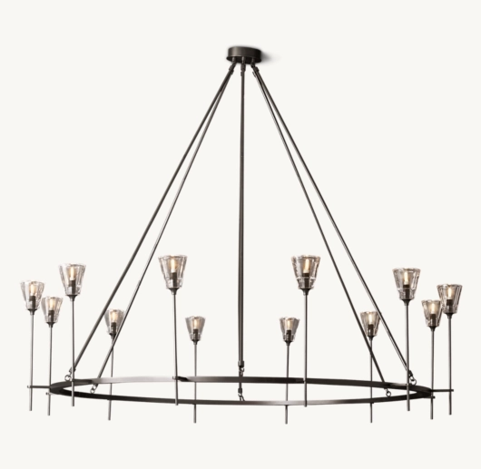TORCHE DE VERRE ROUND CHANDELIER 70