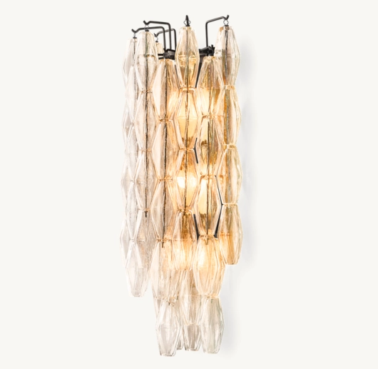 CHIARA CLEAR GLASS GRAND SCONCE