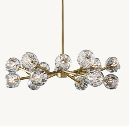 BOULE DE CRISTAL CLEAR GLASS ROUND CHANDELIER 36