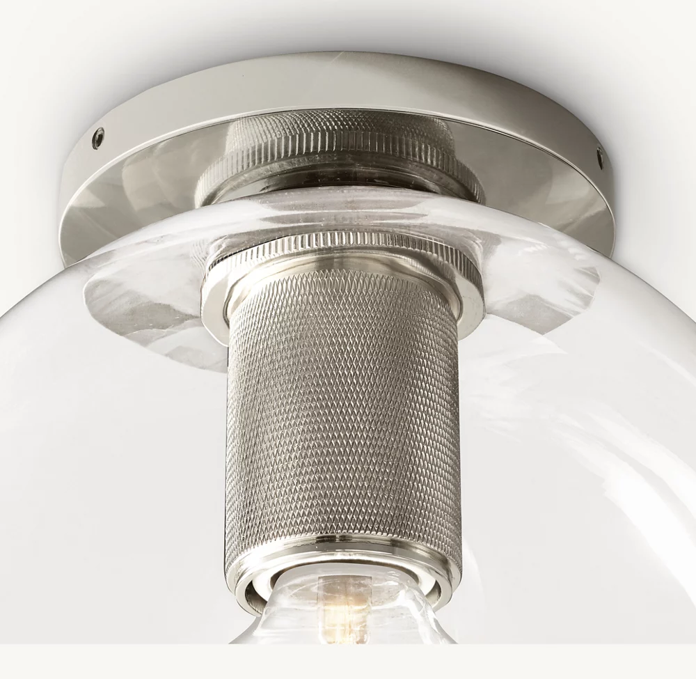 UTILITAIRE GLOBE SHADE FLUSHMOUNT - Image 1