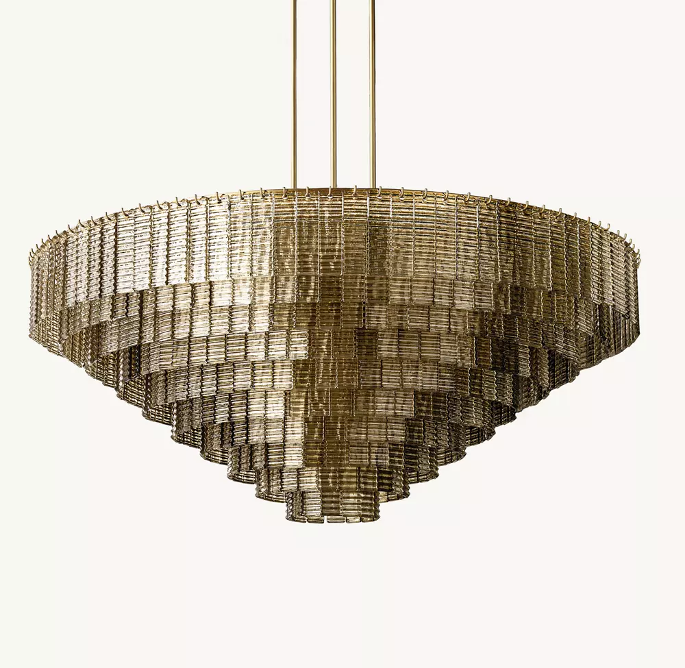 SIRENE SMOKE GLASS ROUND CHANDELIER 65