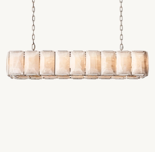 HARLOW CALCITE RECTANGULAR CHANDELIER 62