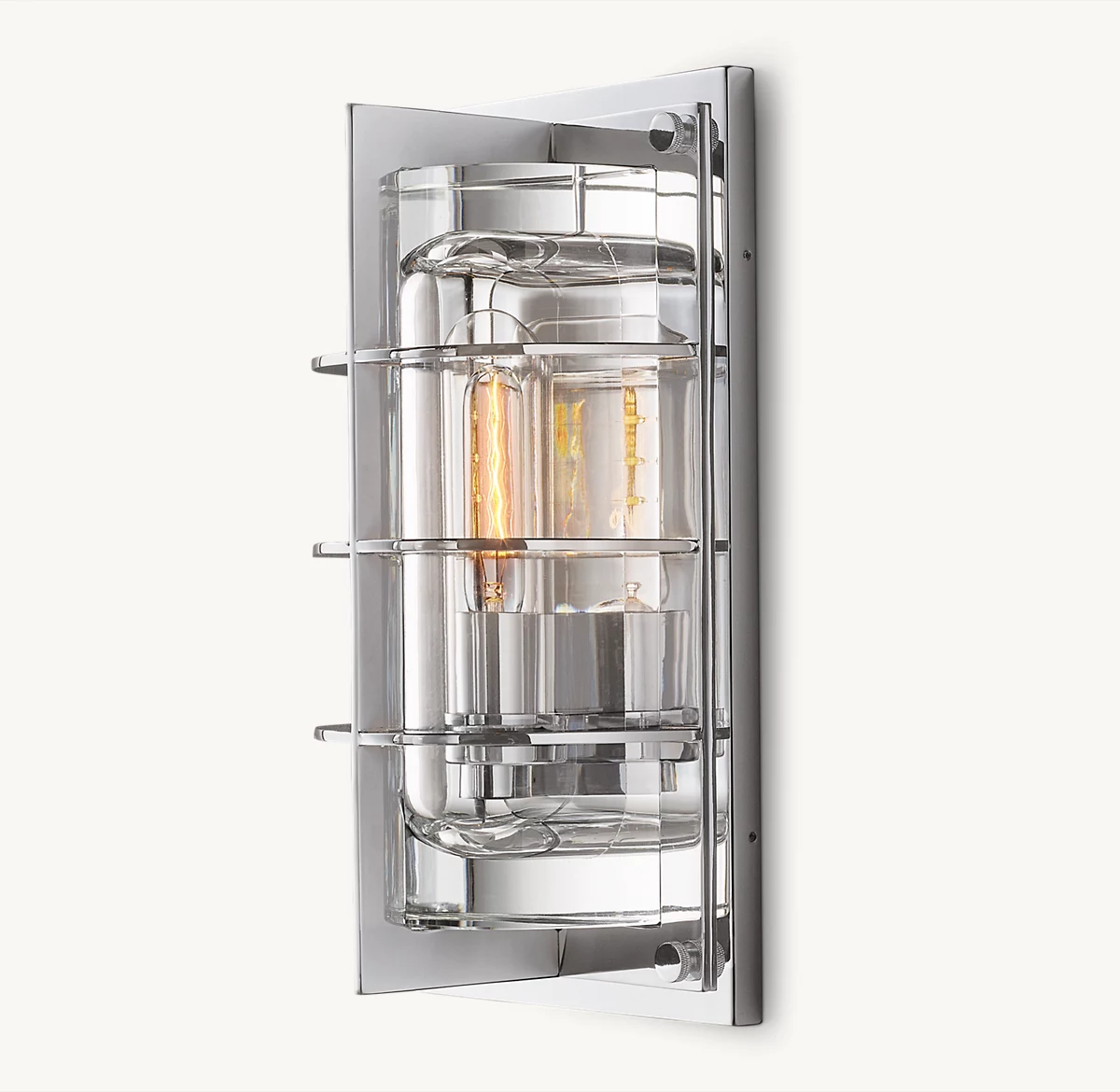 VICOMTE OUTDOOR SCONCE - Polished Nickel