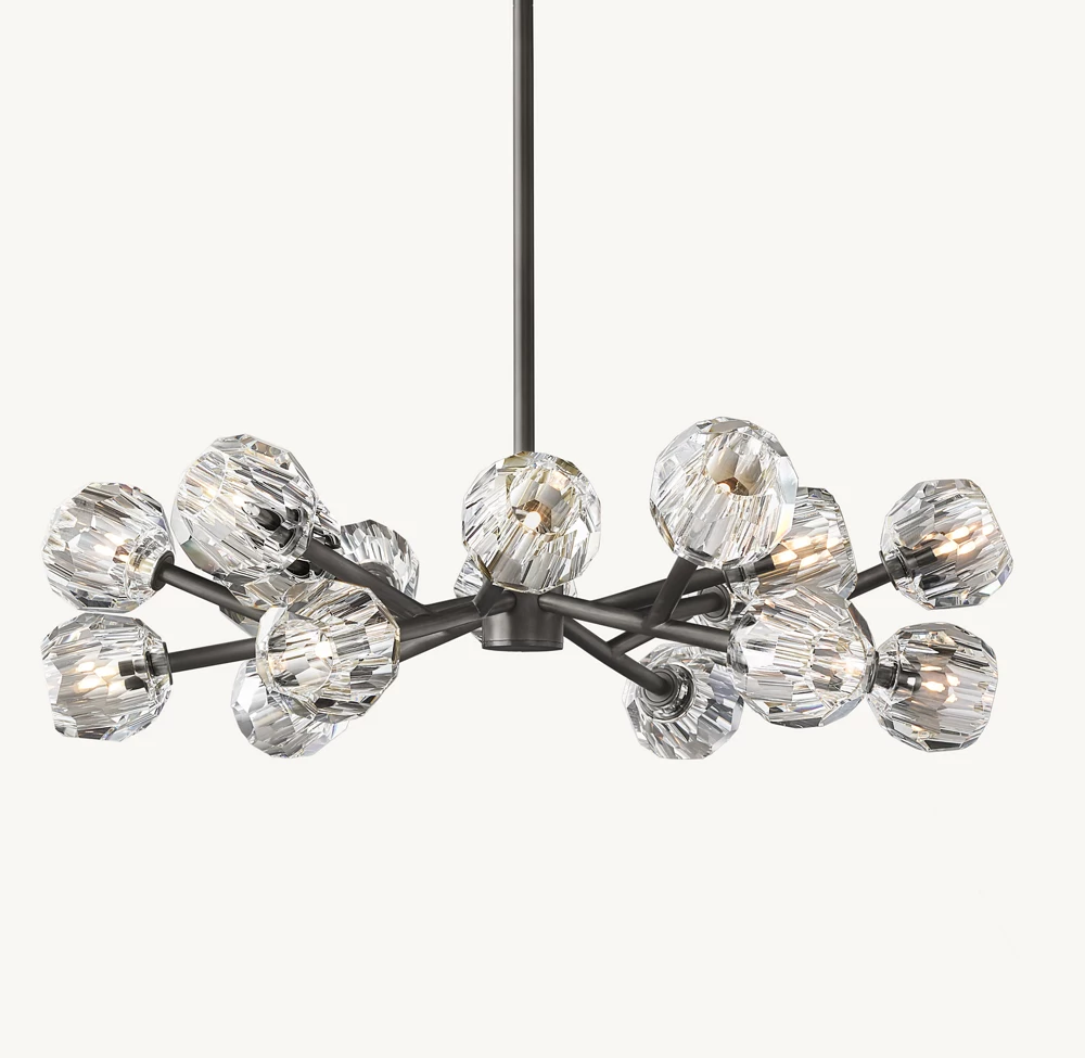BOULE DE CRISTAL CLEAR GLASS ROUND CHANDELIER 36