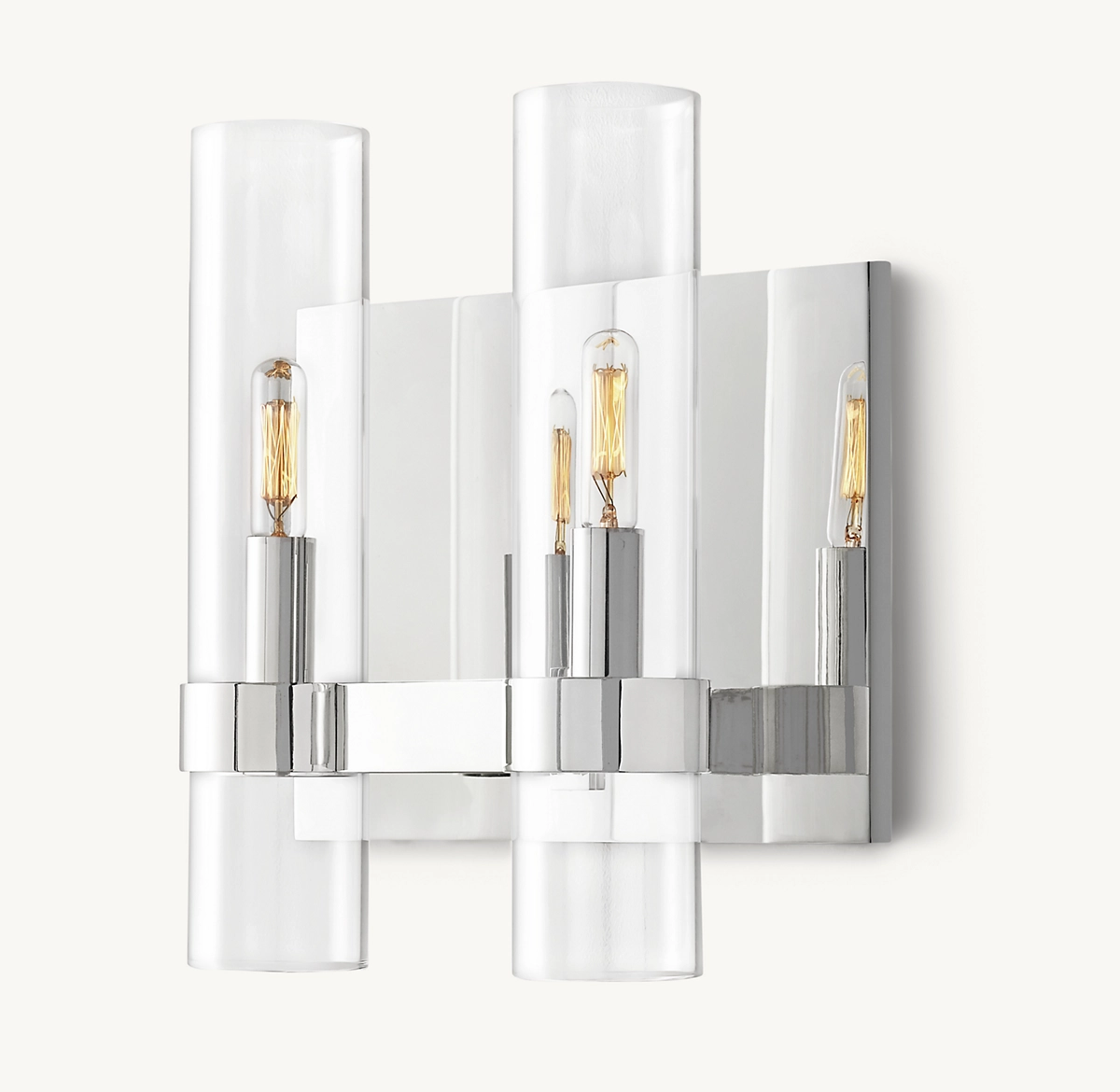 RAVELLE DOUBLE SCONCE - Polished Nickel