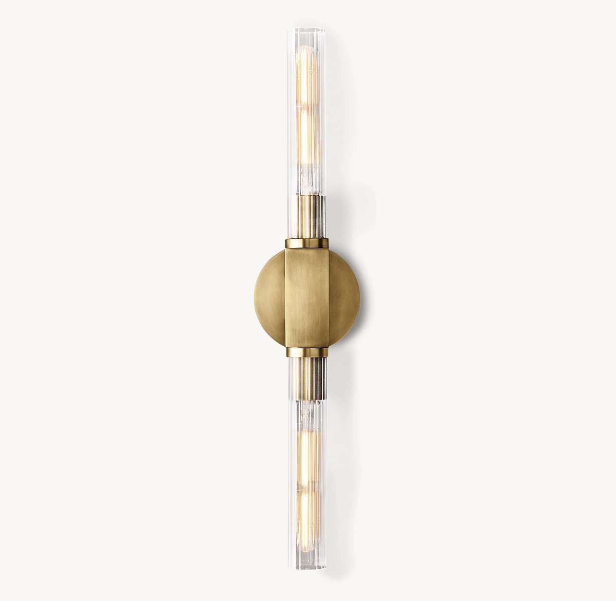 CANNELE LINEAR SCONCE - Lacquered Burnished Brass