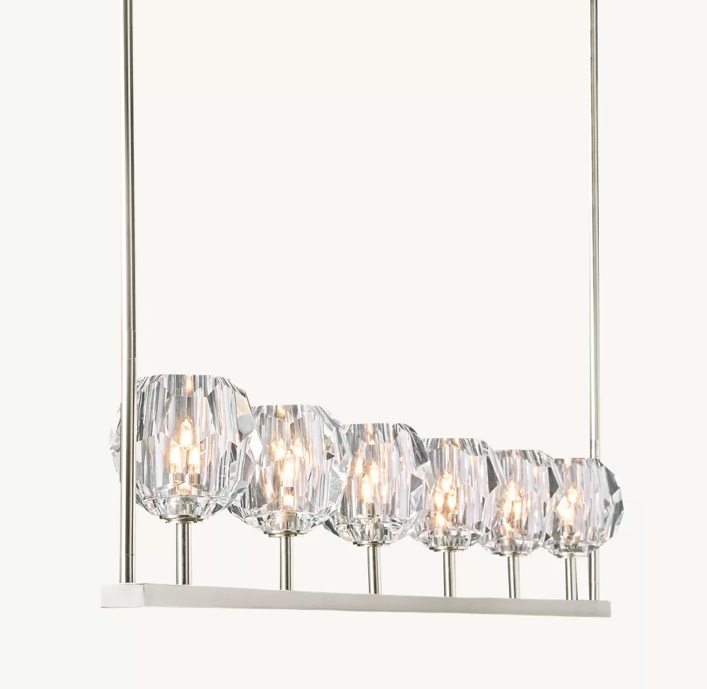 BOULE DE CRISTAL CLEAR GLASS LINEAR CHANDELIER 60