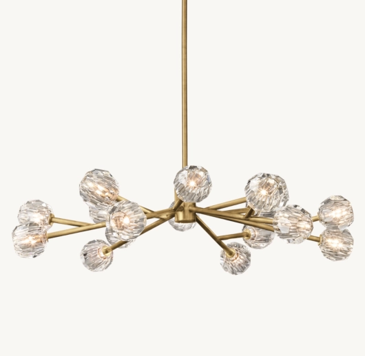 BOULE DE CRISTAL CLEAR GLASS ROUND CHANDELIER 48
