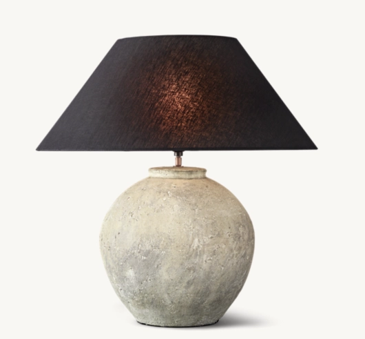 TERRA-COTTA OLIVE JAR TABLE LAMP
