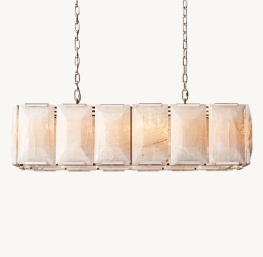 HARLOW CALCITE RECTANGULAR CHANDELIER 42