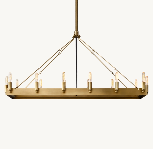 CAMINO VINTAGE FILAMENT RECTANGULAR CHANDELIER 41