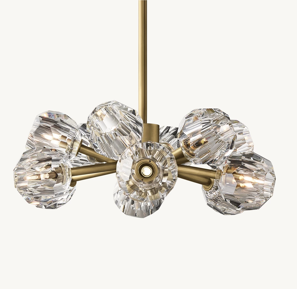 BOULE DE CRISTAL CLEAR GLASS ROUND CHANDELIER 24