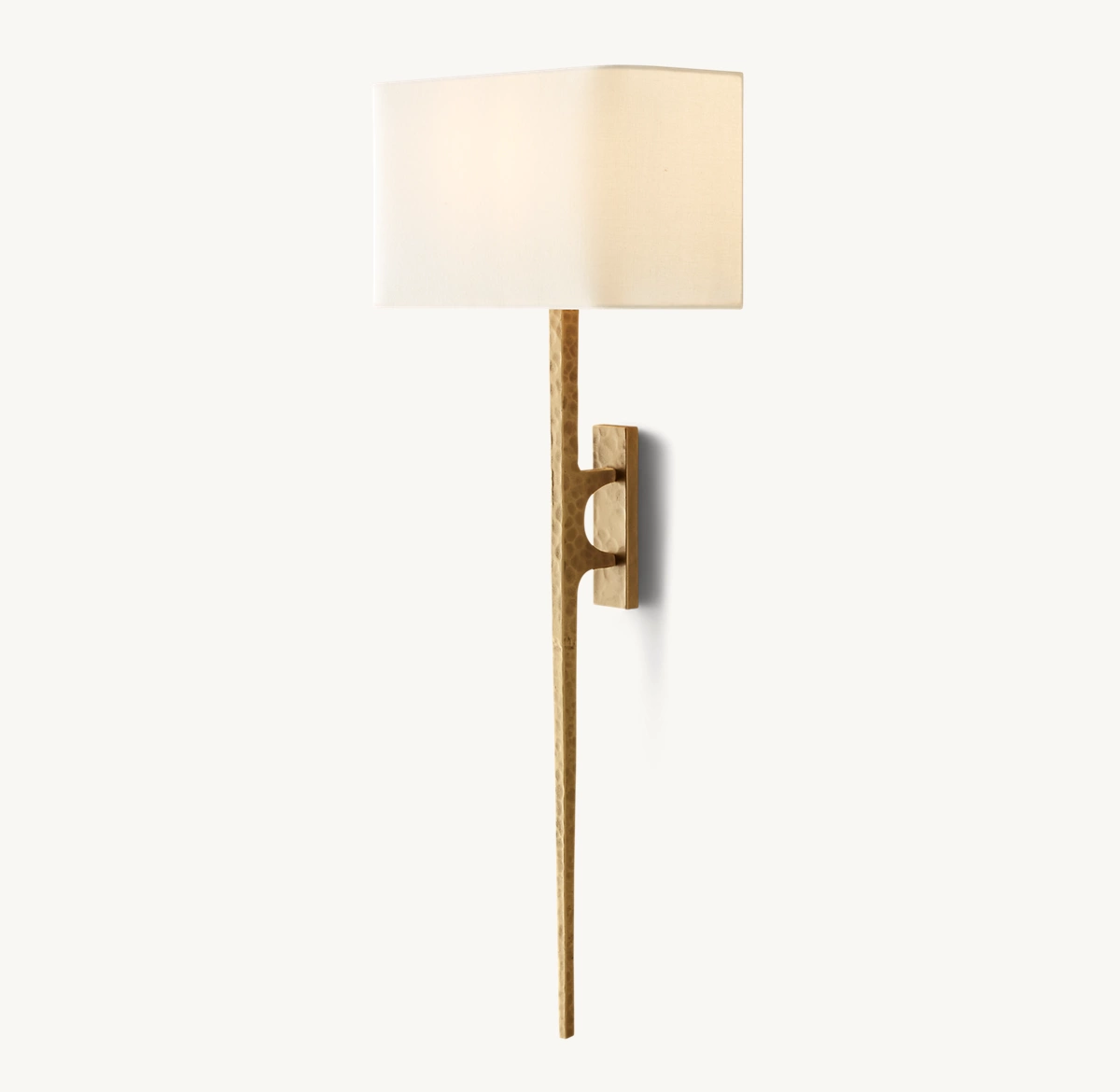 WRIGHT GRAND SCONCE - Hammered Brass