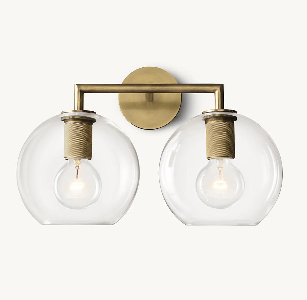 UTILITAIRE GLOBE SHADE DOUBLE SCONCE - Image 3