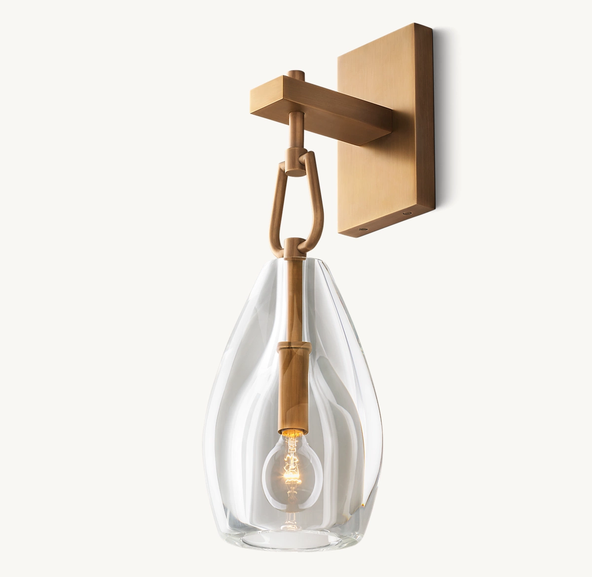 BOTANIST FLUTE SCONCE - Vintage Brass