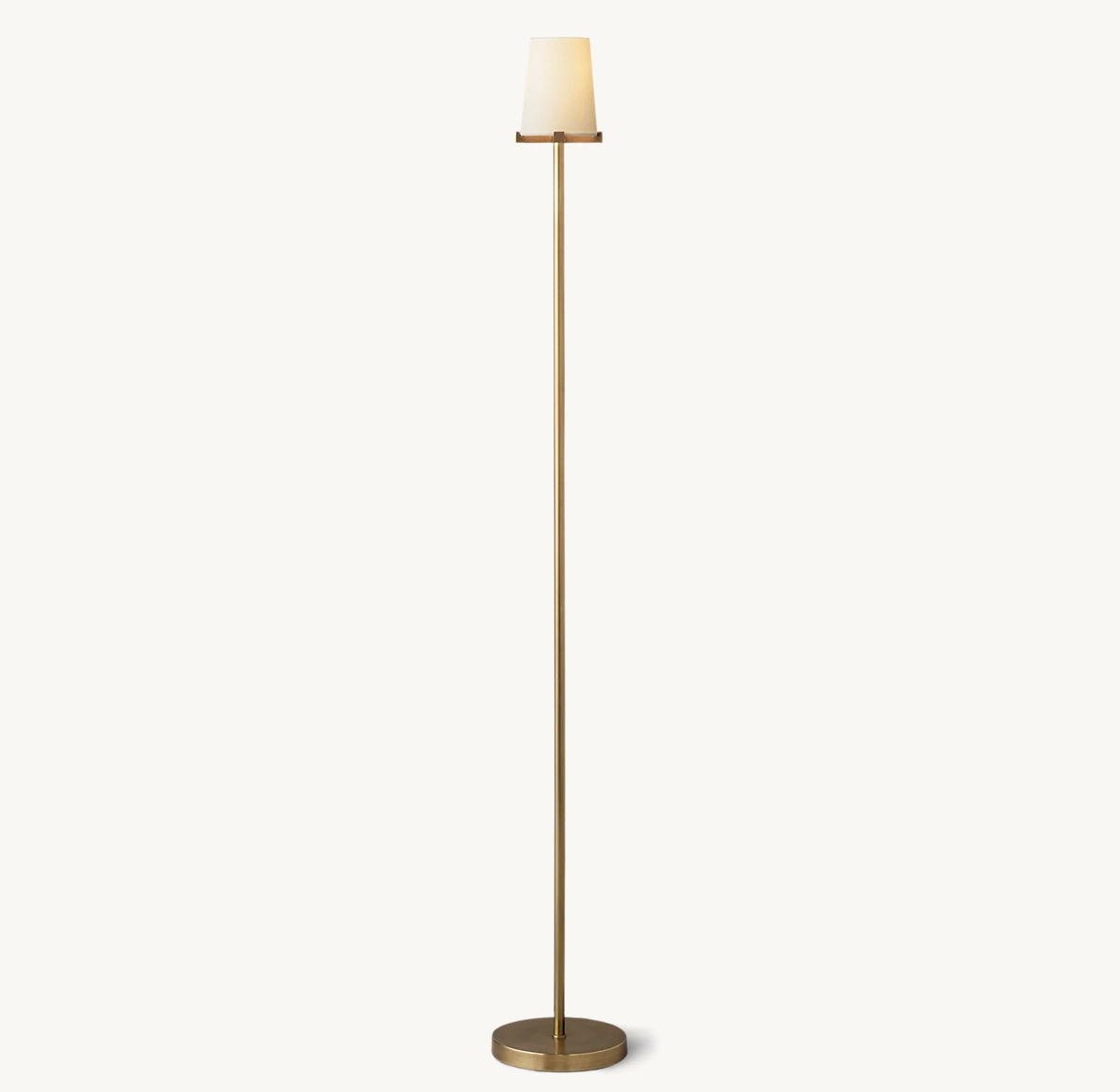 PAUILLAC FABRIC SHADE FLOOR LAMP - Lacquered Burnished Brass