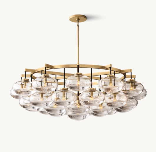 CABRETTE CLEAR GLASS ROUND CHANDELIER 60