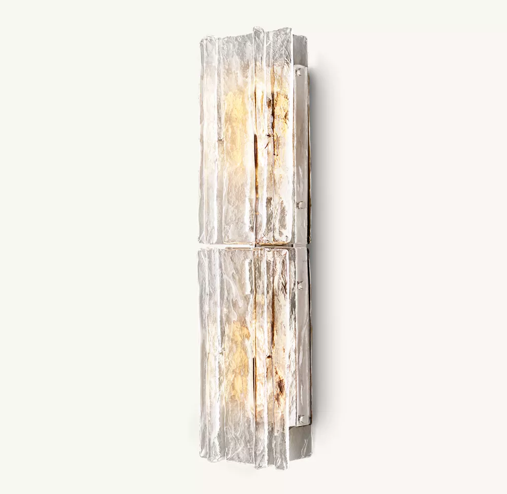 LATTICE CLEAR GLASS SCONCE - Image 2