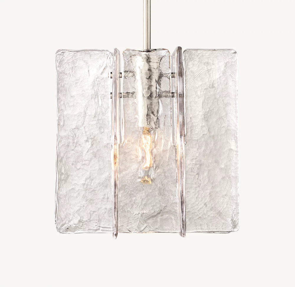 LATTICE CLEAR GLASS PENDANT - Image 1