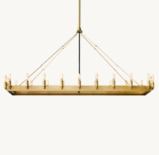 CAMINO VINTAGE FILAMENT RECTANGULAR CHANDELIER 52