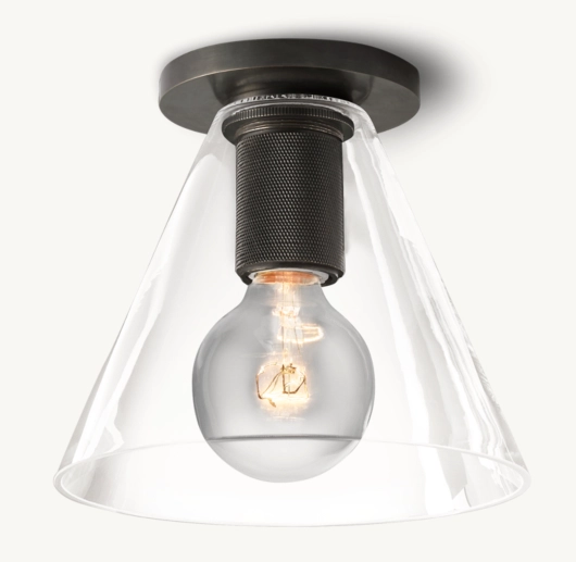 UTILITAIRE FUNNEL SHADE FLUSHMOUNT