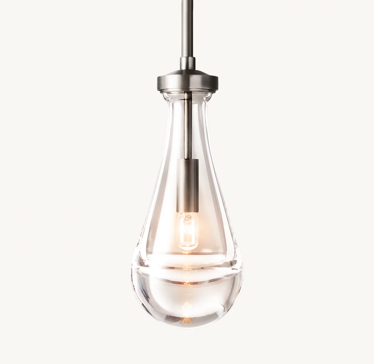 RAIN OUTDOOR PENDANT - Satin Nickel