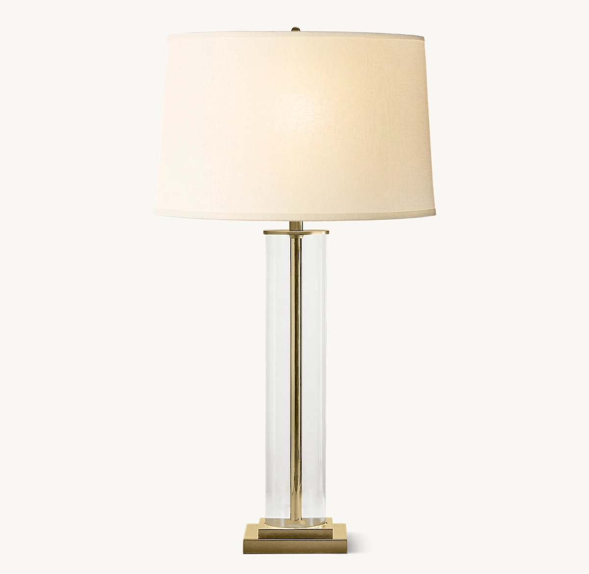 FRENCH COLUMN TABLE LAMP - Lacquered Burnished Brass