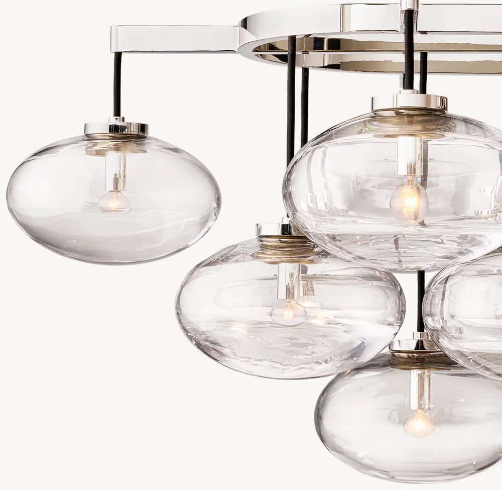 CABRETTE CLEAR GLASS LINEAR CHANDELIER 72