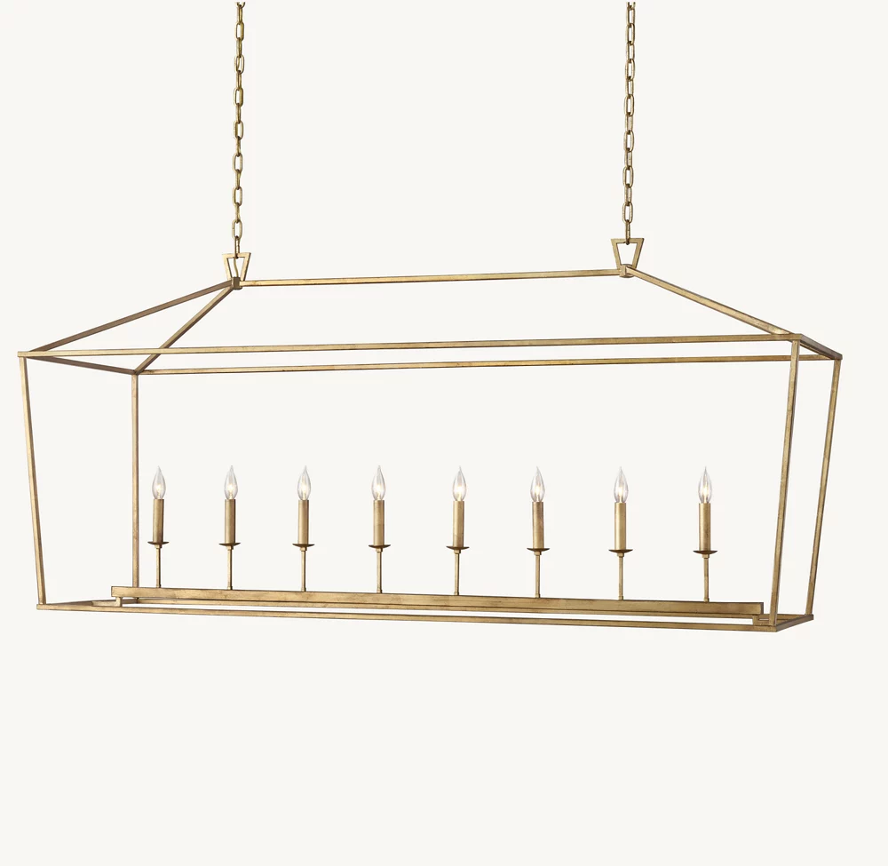 19TH C. ENGLISH OPENWORK RECTANGULAR CHANDELIER 72