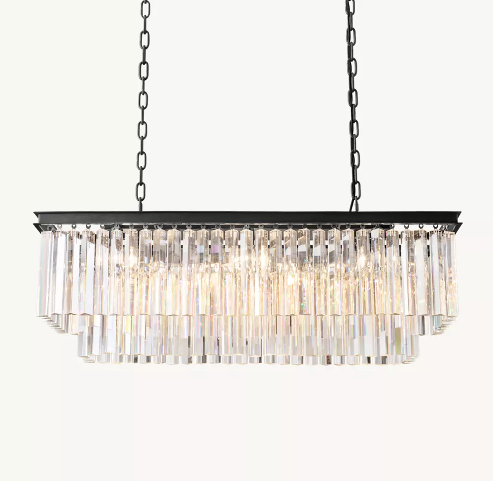 1920S ODEON RECTANGULAR CHANDELIER 40