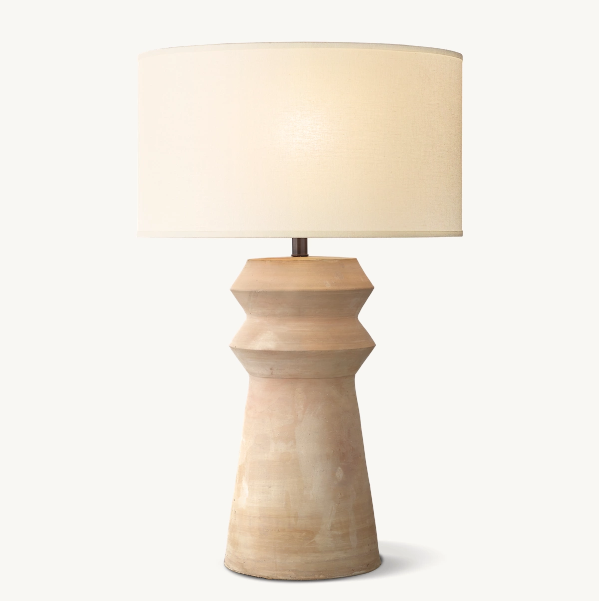 ANJA STACKED TABLE LAMP - Beige Terracotta
