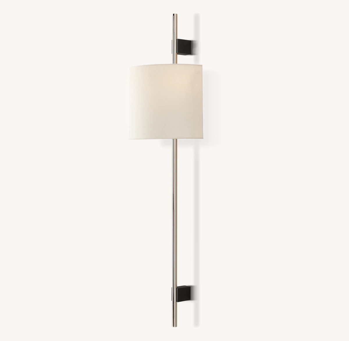 VELA ROUND BAR SCONCE - ROUND SHADE - Polished Nickel