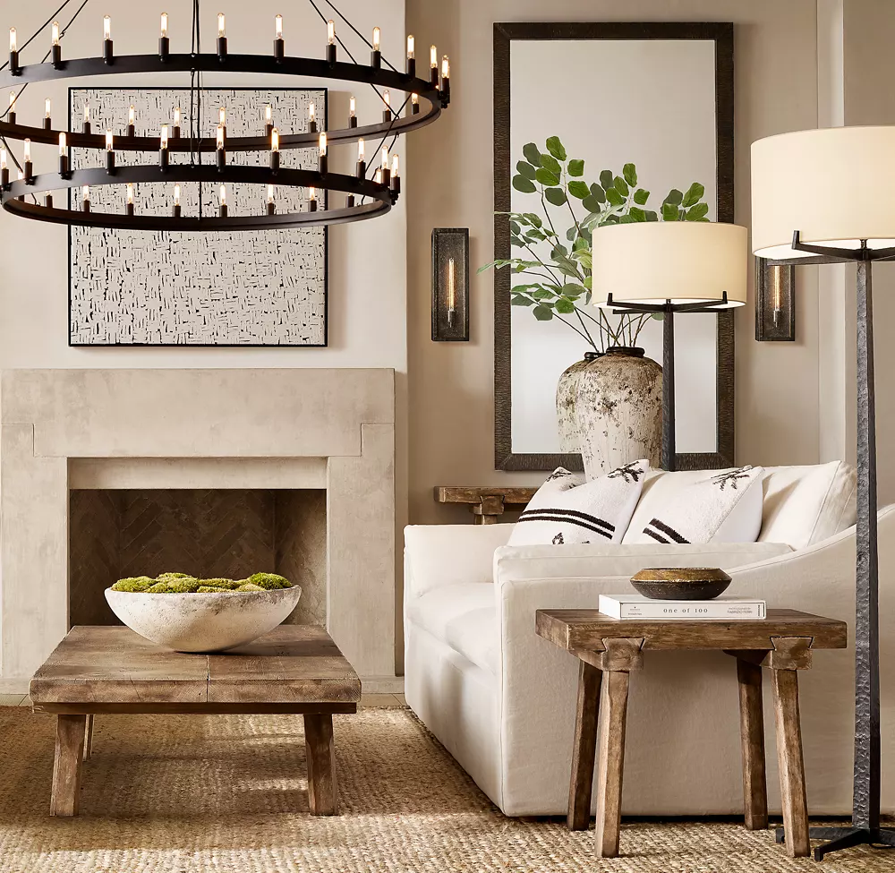 CAMINO VINTAGE FILAMENT TWO-TIER CHANDELIER 71